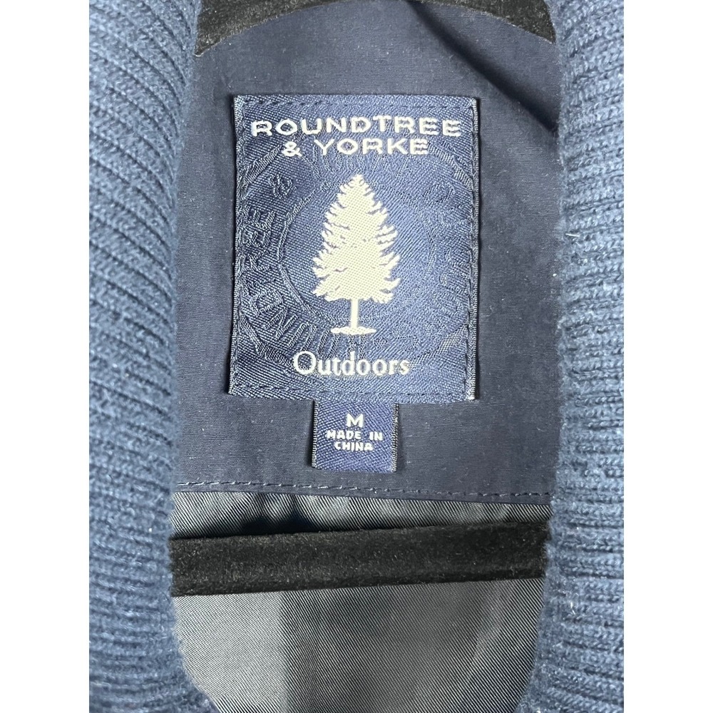 Roundtree & Yorke Outdoors Navy Puffer Vest Men's Medium Quilted Snap Zip - Picture 13 of 13